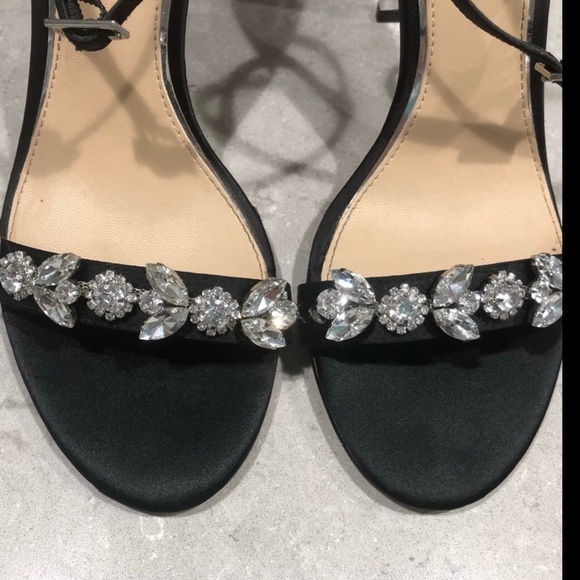 Badgley Mischka Jewel Crystal Studded Heels, SZ 8.5 - Picture 5 of 7